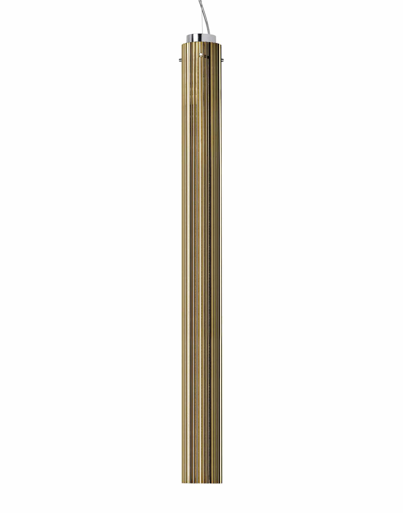 Suspensie Kartell by Laufen Rifly design Ludovica & Roberto Palomba LED 10W h90cm auriu metalizat