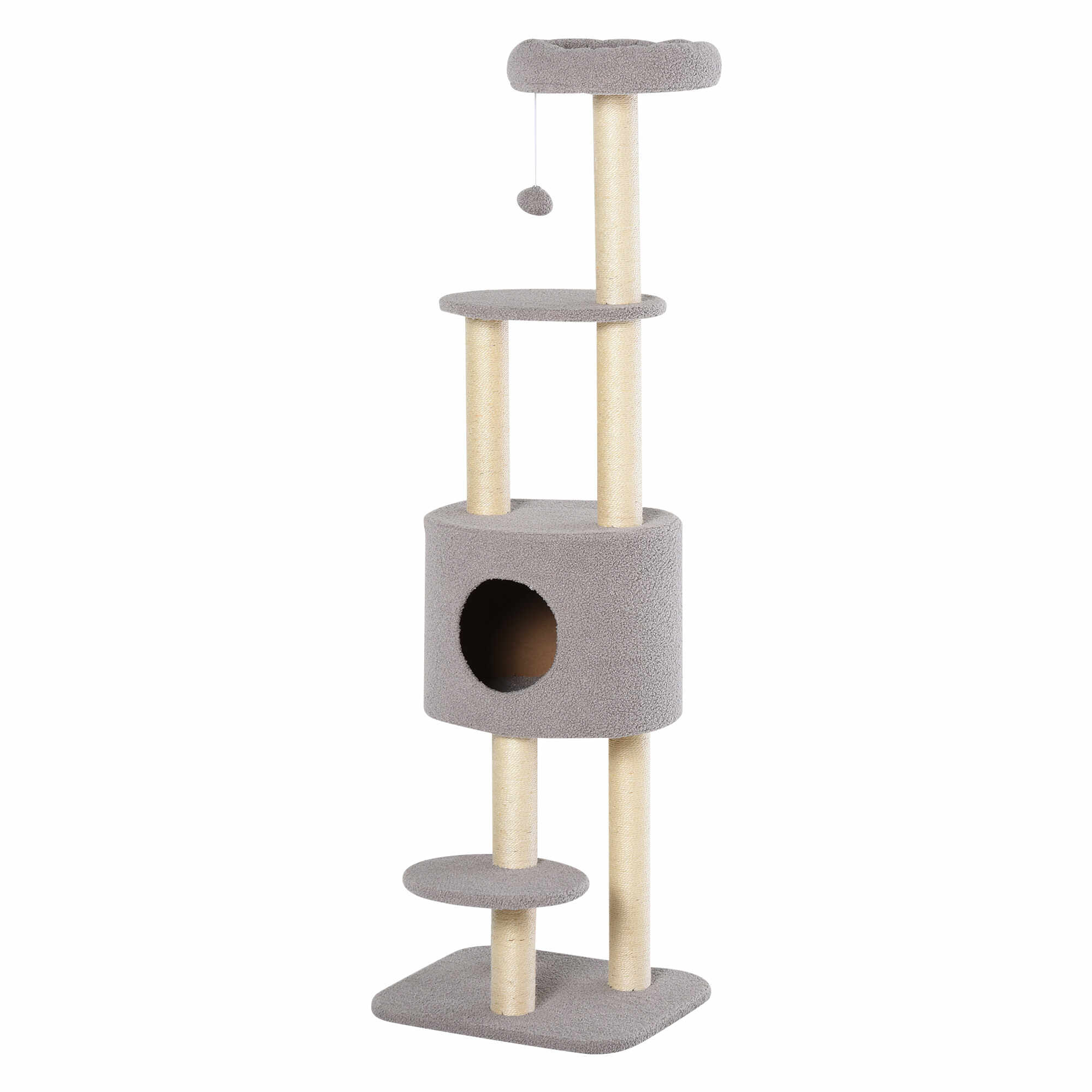 PawHut ansamblu de joaca pentru pisici, tip turn, 45x40x148 cm | AOSOM RO