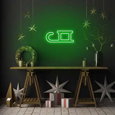 Lampa de perete Sled, Neon Graph, 38x17x2 cm, verde