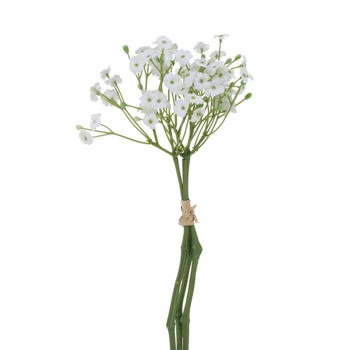 Buchet flori artificiale Gypsophila Alb / Verde, H29 cm