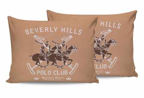 Set 2 fete de perna, 50x80 cm, 100% bumbac ranforce, Beverly Hills Polo Club, BHPC 031, roz somon