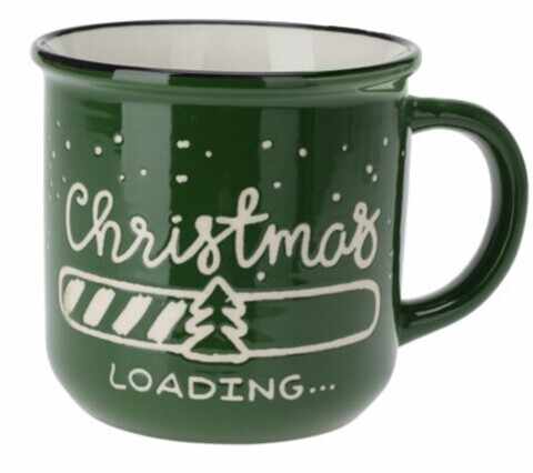 Cana Christmas Loading, 420 ml, portelan, verde