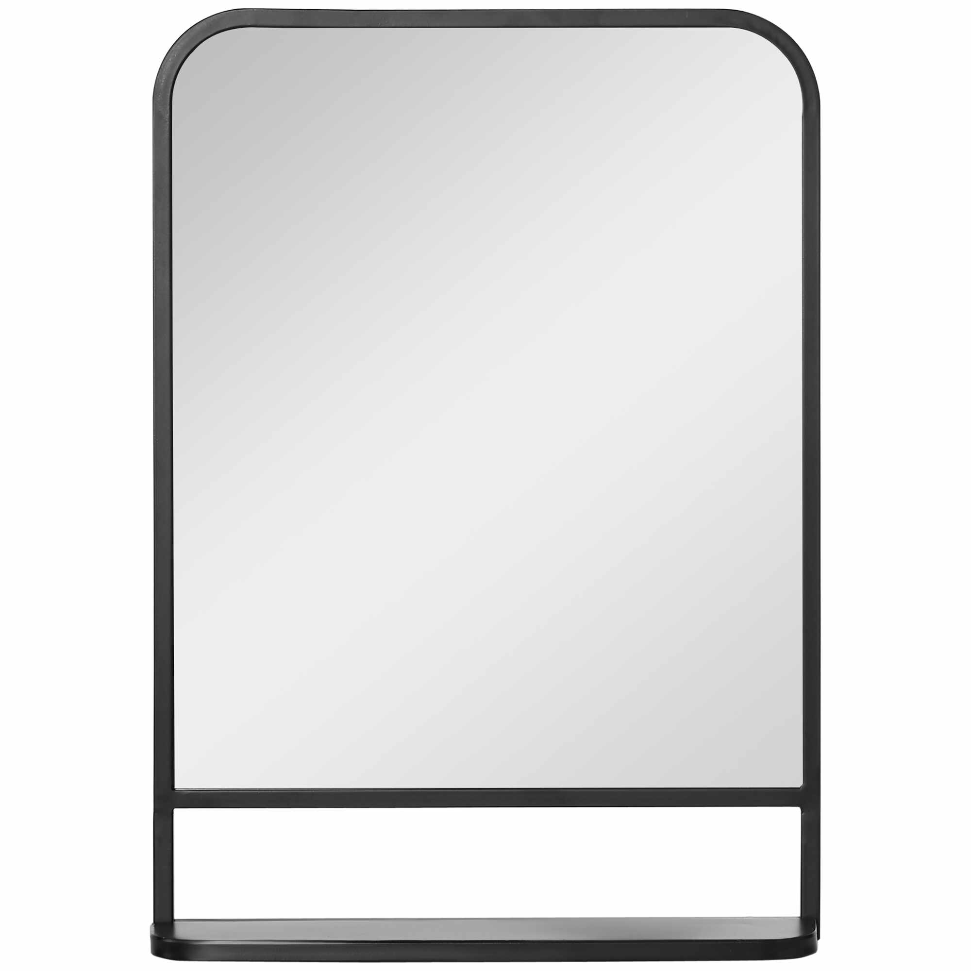 HOMCOM Oglinda de perete patrata moderna cu raft de depozitare, oglinzi 70 x 50 cm pentru sufragerie | AOSOM RO