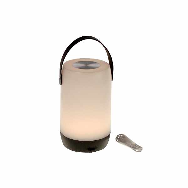 Lampa de exterior Deko Senso 11.5x19cm IP44 touch USB alb-negru
