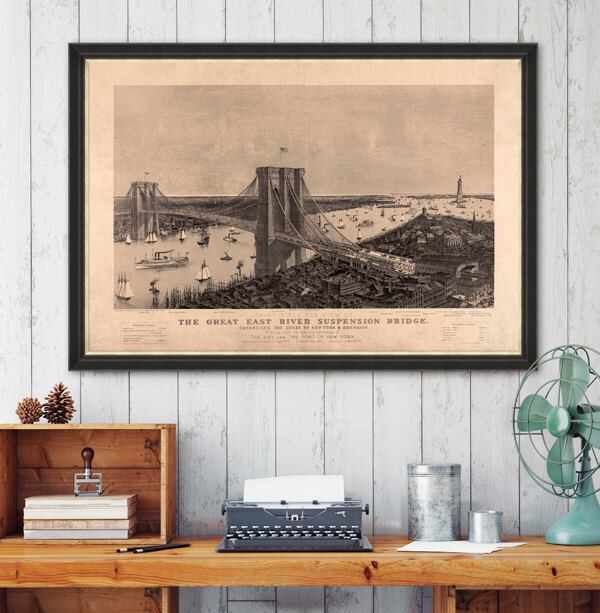 Tablou Framed Art The Great Suspension Bridge
