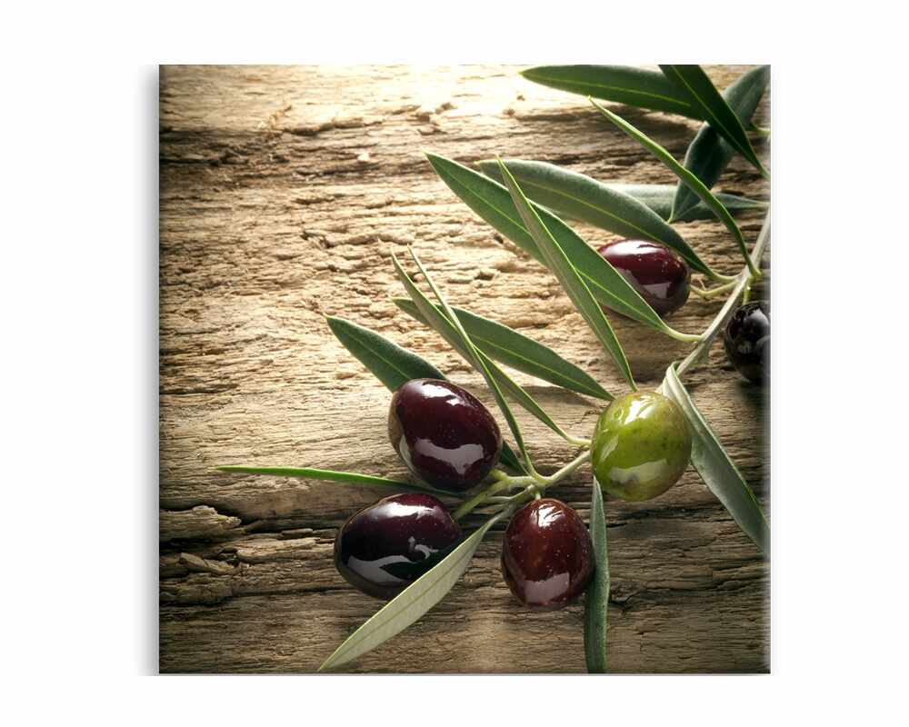 Tablou Sticla Glasspik Olives 4, 30x30 cm