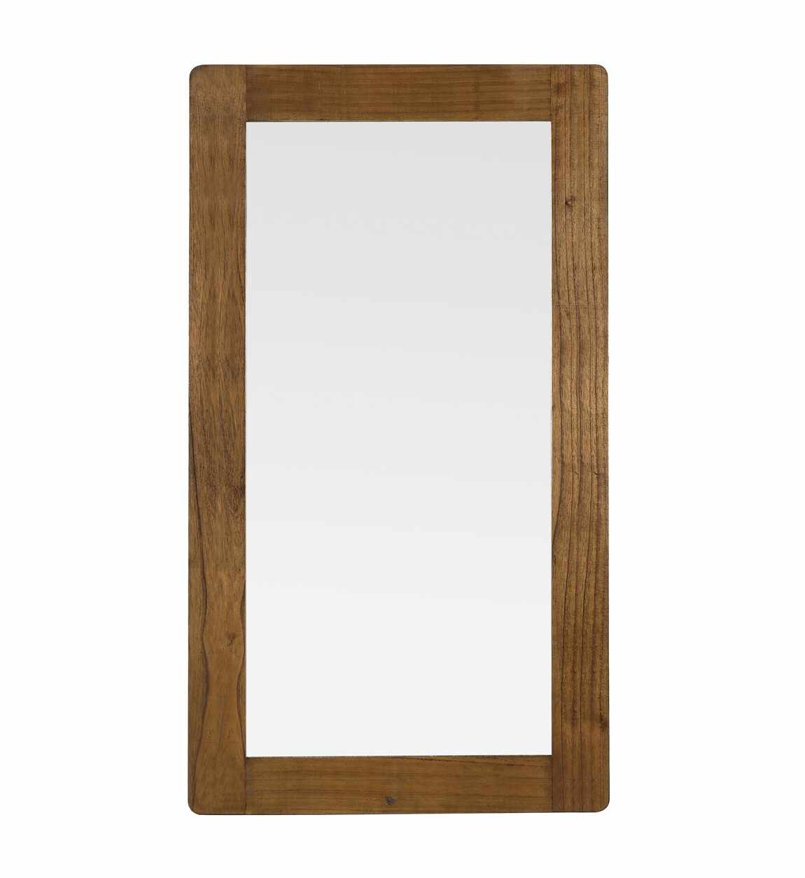 Oglinda decorativa cu rama din lemn si furnir, Flash Tall Nuc, l80xH150 cm