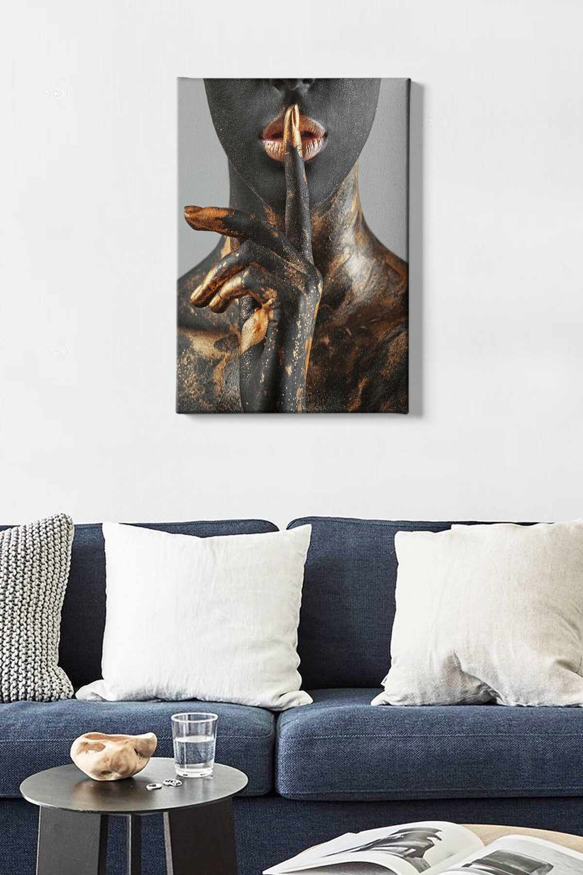 Tablou Canvas Dimontina 83 Negru / Auriu, 50 x 70 cm