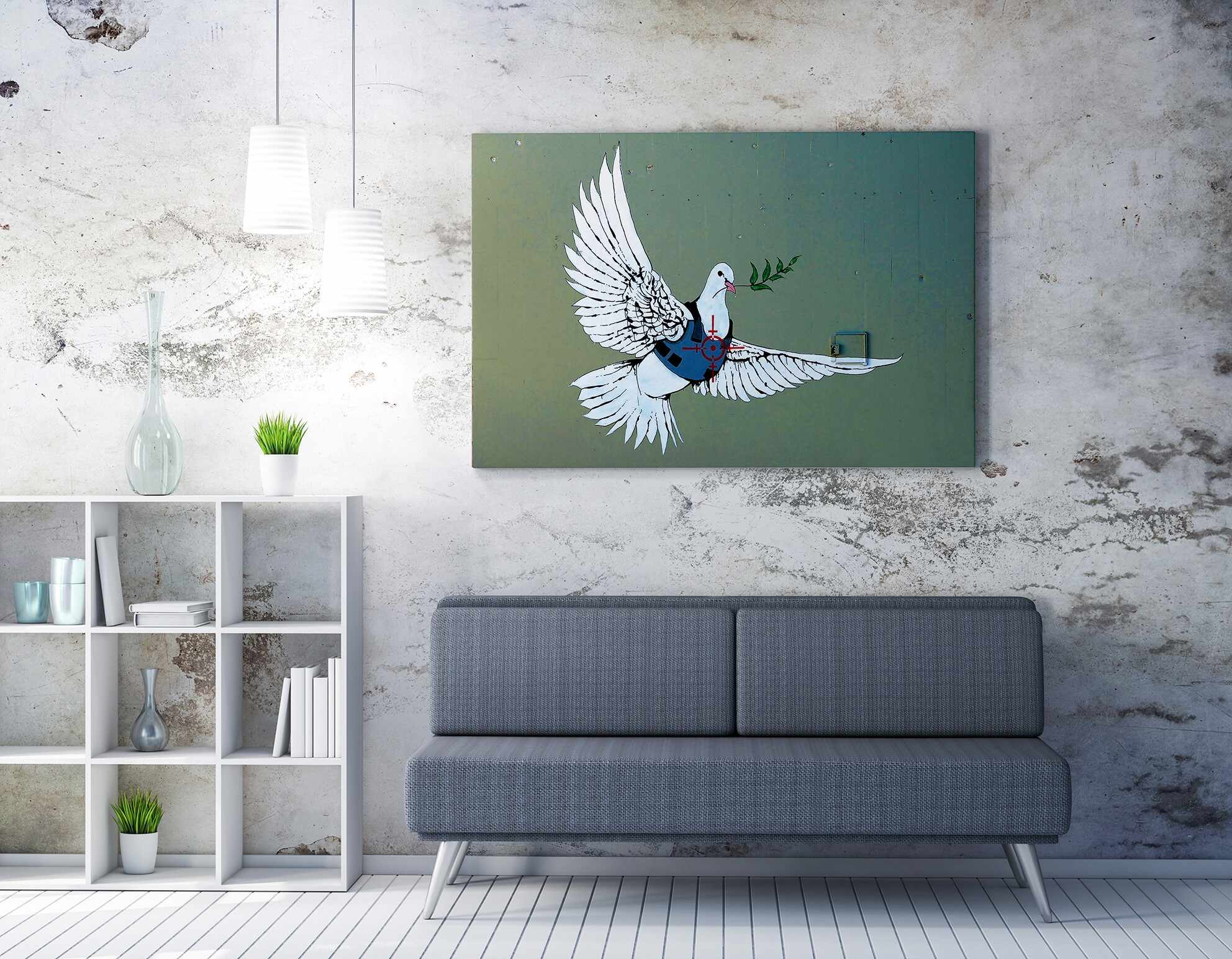Tablou Canvas Peace Dove WY15 Multicolor, 100 x 70 cm