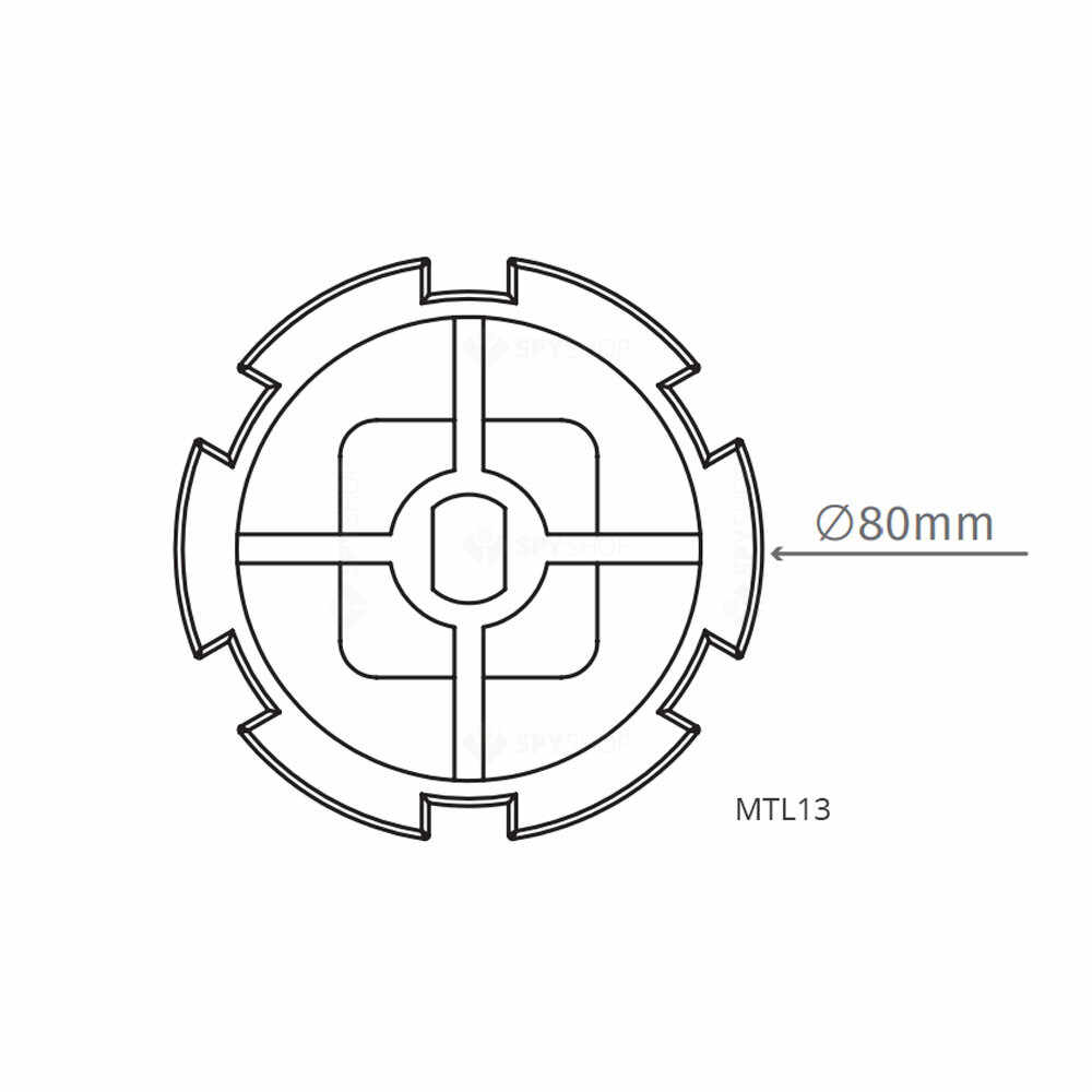 Adaptor Motorline MTL13, Ø80 mm