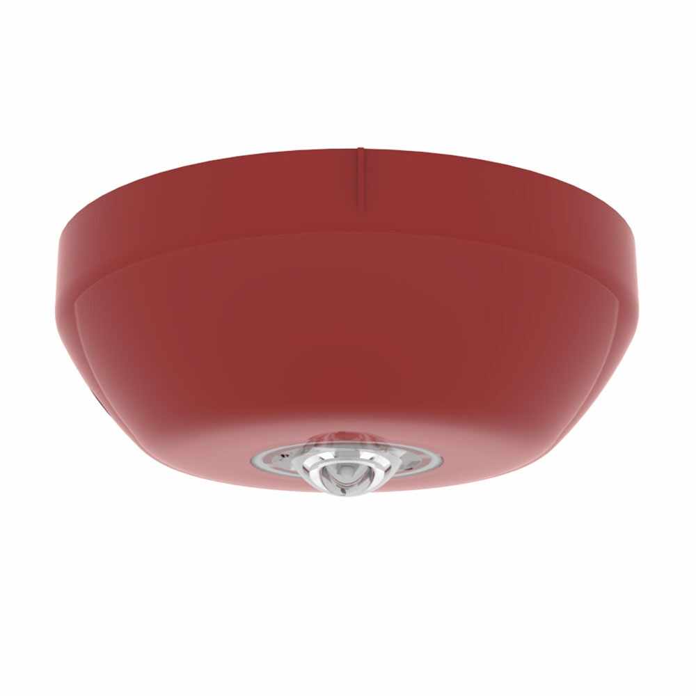Lampa de incendiu adresabila pentru tavan Hochiki ESP CHQ-CB(RED)/WL, 7.5 m, LED alb, carcasa PC+ABS rosu