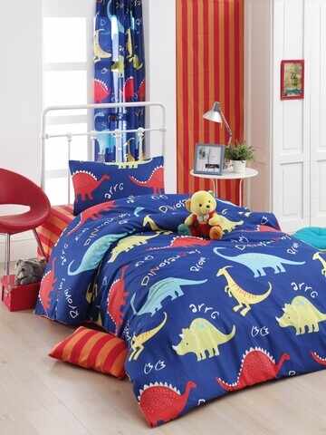 Lenjerie de pat pentru o persoana, Eponj Home, 143EPJ31904, 2 piese, amestec bumbac, multicolor