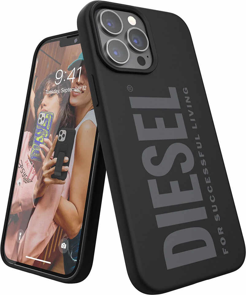 Husa de protectie pentru iPhone 13 Pro Max Diesel, silicon, negru, 6,7 inchi