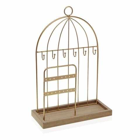 Suport pentru bijuterii Bird Cage, Versa, 24x10x34 cm, metal