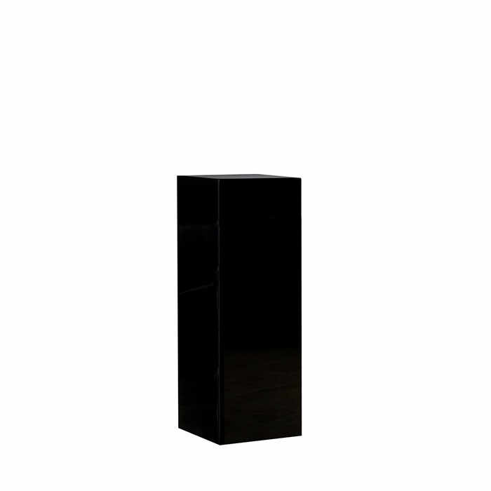 Consola Solid negru, rasina fibra de sticla, 27x27x70 cm