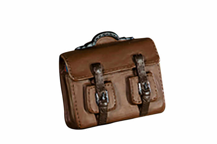 Decoratiune Large schoolbag, rasina, multicolor, 3,5x3,5 cm