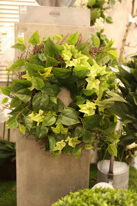Coronita decorativa Ivy, artificial, verde, 50 cm