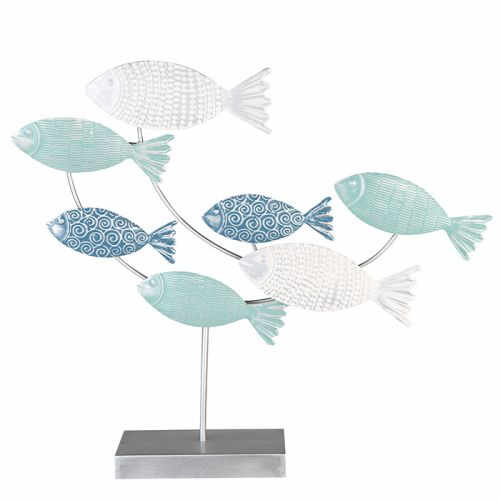 Decoratiune Fish, metal, multicolor, 8.5x55x50 cm