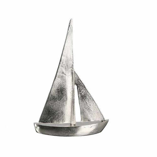 Figurina barca Bake, aluminiu, argintiu, 4x15x21 cm