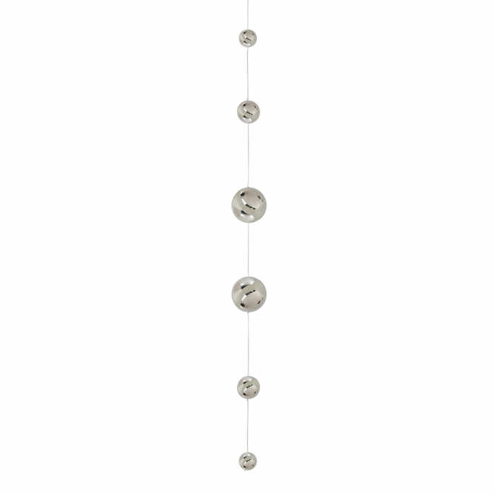 Ghirlanda Balls, otel inoxidabil, argintiu, 11.5x160 cm