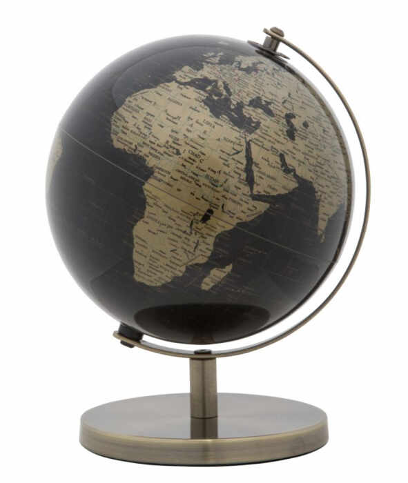 Glob, plastic fier, negru auriu, O 20X28 cm