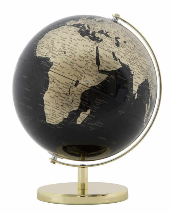 Glob, plastic fier, negru auriu, O 25X34 cm