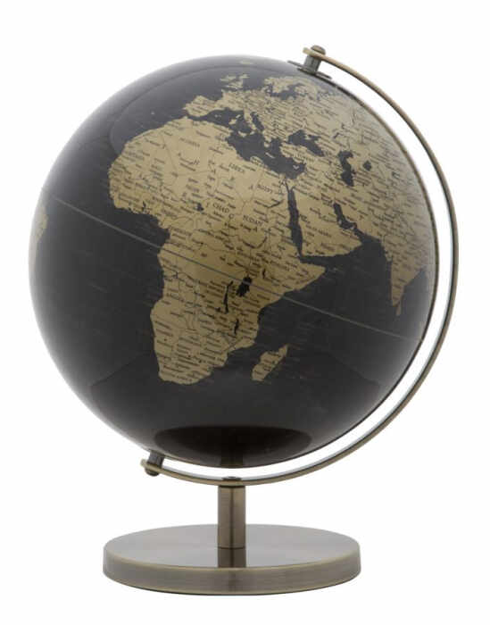 Glob, plastic fier, negru auriu, O 25X34 cm
