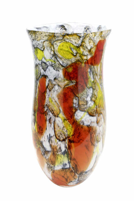 Vaza Macula, sticla, multicolor, 45x22 cm
