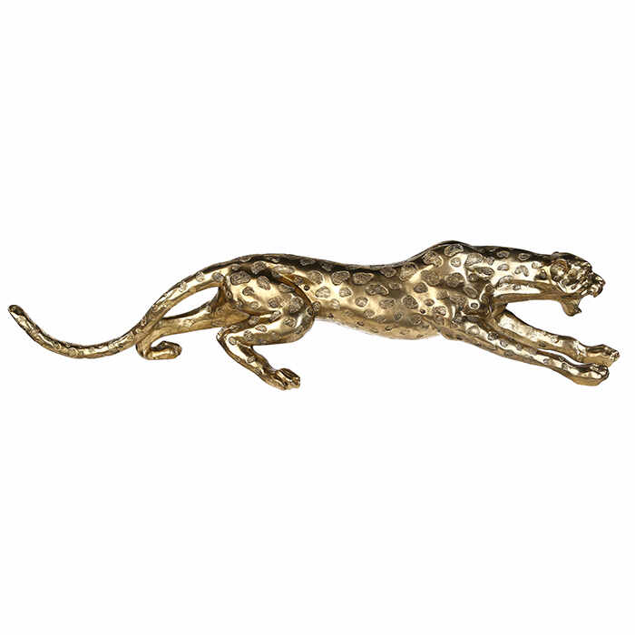 Figurina Cheetah, rasina, auriu, 145x31x48 cm