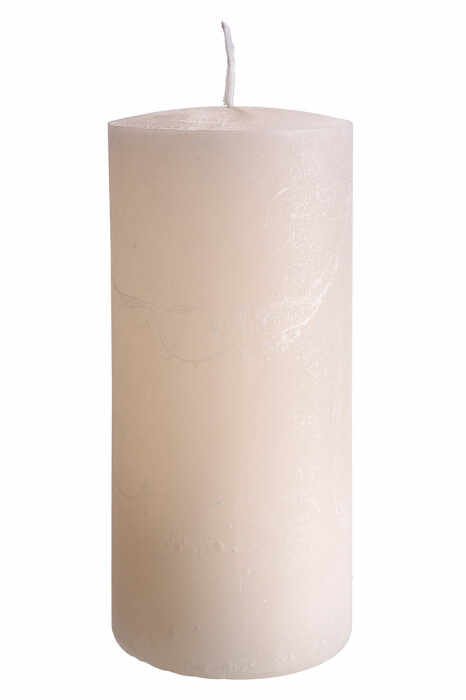 Lumanare Pillar, ceara, crem, 15x7 cm