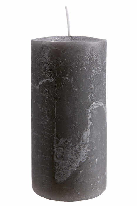 Lumanare Pillar, ceara, gri, 12x6 cm
