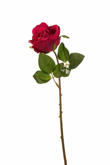 Trandafir artificial Lisa, fibre sintetice, rosu, 44 cm