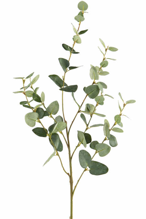 Crenguta artificiala Eucalyptus, Fibre artificiale, Verde, 85 cm