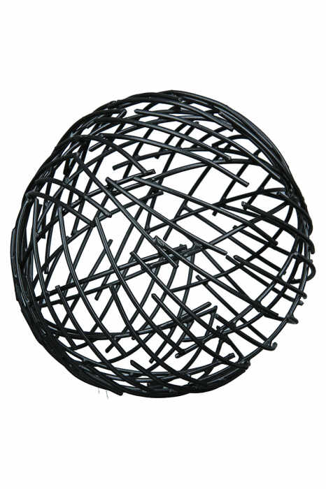 Decoratiune Wires Ball, Fier, Negru,