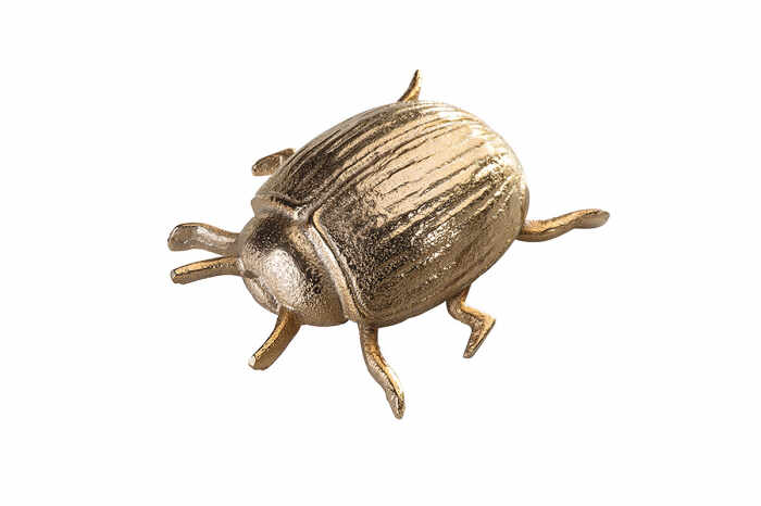 Figurina Beetle, Aluminiu, Auriu, 13x4x14 cm