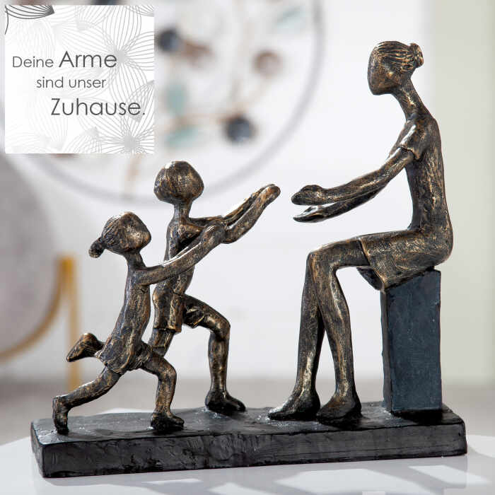 Figurina In my arms, Rasina, Negru Bronz, 23.5x23x8.5 cm