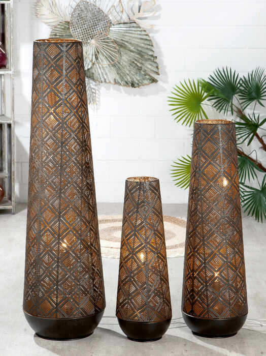 Lampa de podea Almazar, Metal, Maro Negru, 108 cm