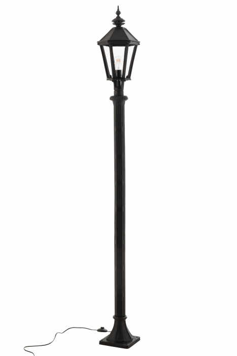 Lampadar Pole pentru exterior, Metal Fier, Negru, 26x26x210 cm