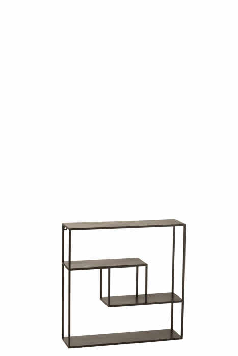 Consola Rectangle, Metal, Negru, 65x17x65 cm
