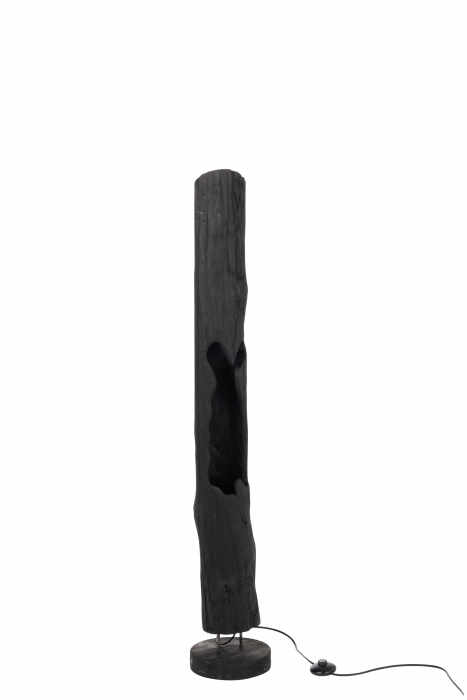Lampadar Trunk Paul, Lemn, Negru, 21x21x130 cm