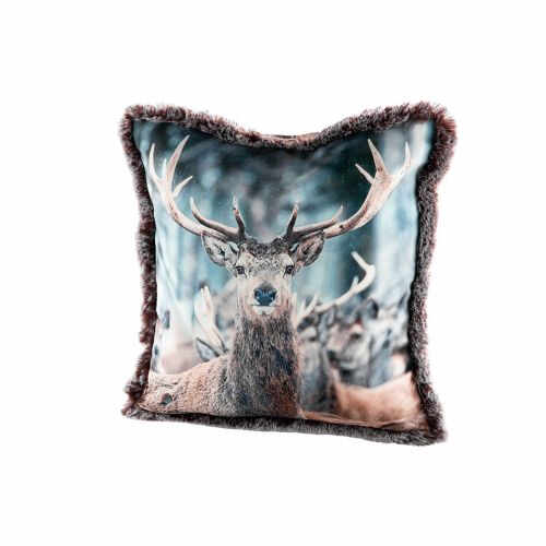 Perna Deer in Winter, Panza, Multicolor, 45x45 cm