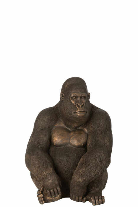 Figurina Gorila , Compozit, Maro, 45.5x37x60 cm