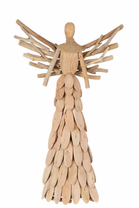 Figurina inger Angel, Lemn, Natural, 36x12x59 cm