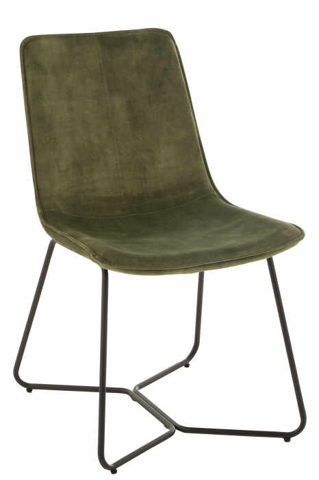 Scaun Catia, Textil Metal, Verde Gri, 61.8x49.2x85.4 cm