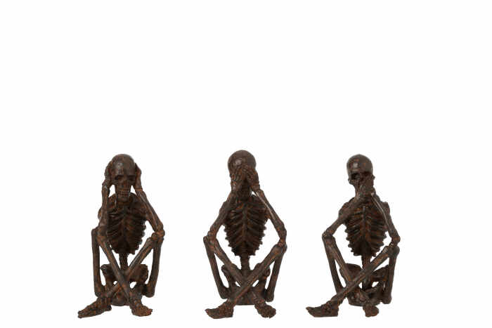 Set 3 figurine asortate, Compozit, Bronz, 18x13x23 cm