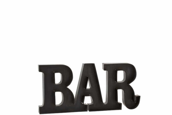 Decoratiune BAR, Metal, Negru, 71.5x5x33 cm