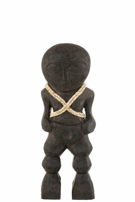 Figurina, Lemn, Negru, 15x7x38.5 cm