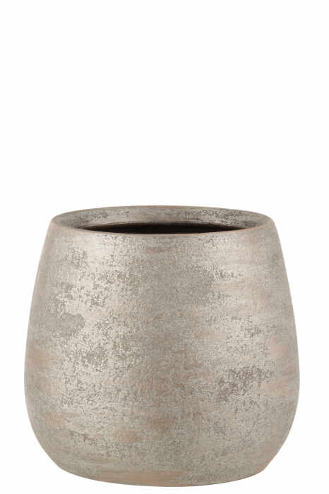Ghiveci, Ceramica, Argintiu, 23x23x23 cm