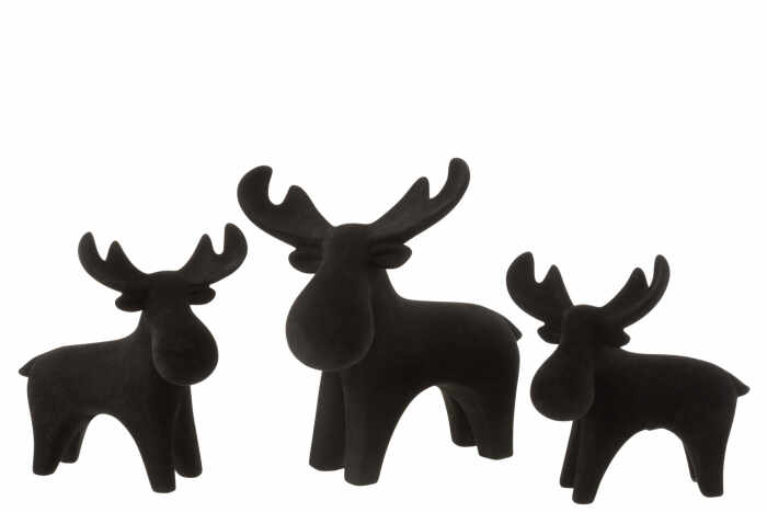 Set 2 figurine asortate, Ceramica, Negru, 26x26x27.5 cm