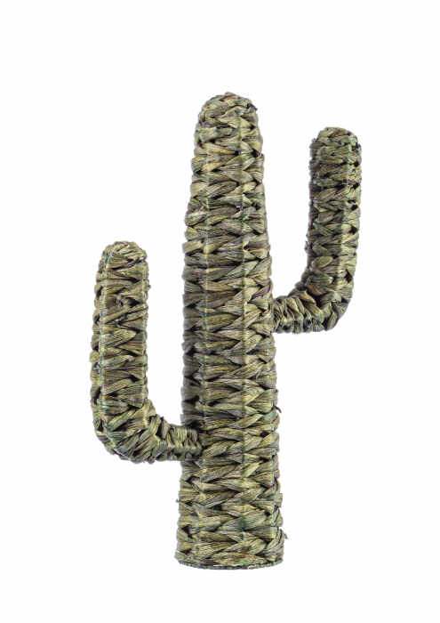 Decoratiune Saguaro, Metal Fibre sintetice, Verde, 59 cm